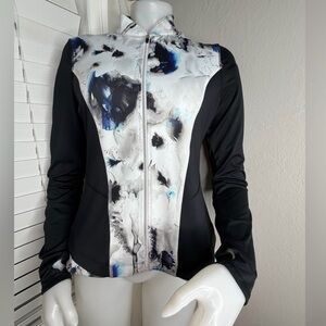 Layer 8 Women's Abstract Black and White Ski Jacket
